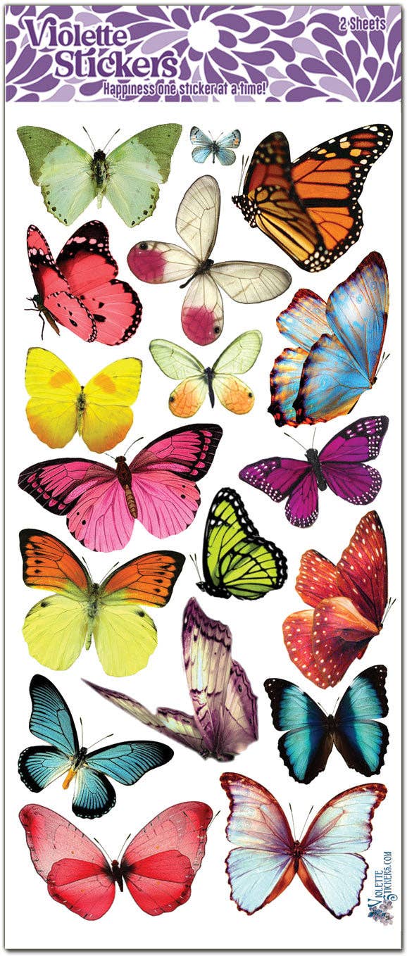 Violette Stickers - Ghost Butterflies Stickers