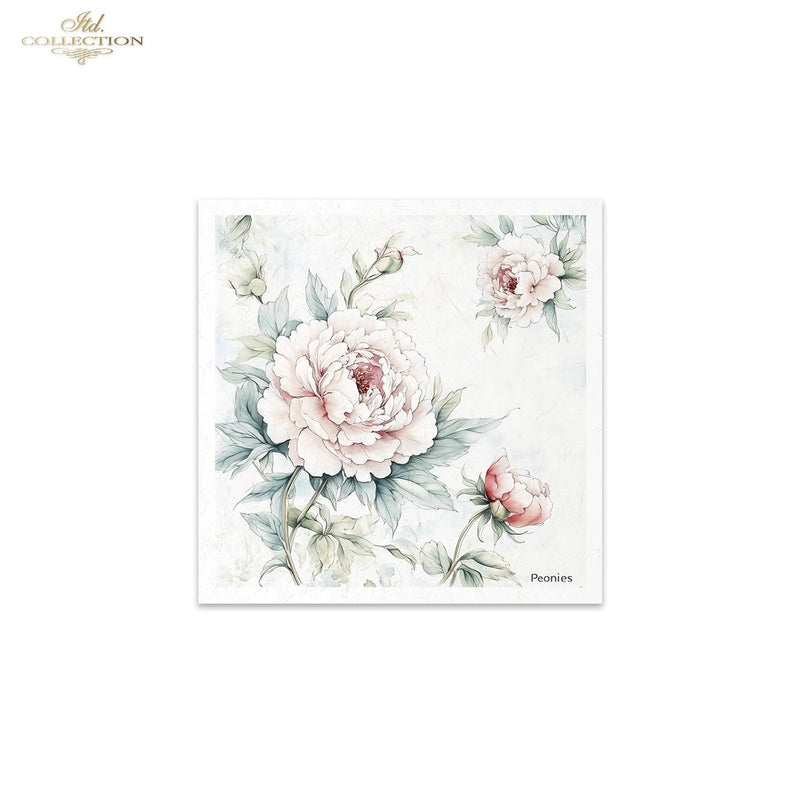 ITD Collection - Rice Paper Set Mini - Floral Shabby Chic - RSM177