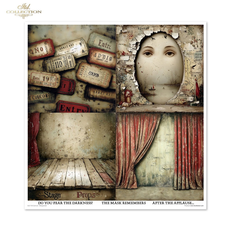 ITD Collection - Carnival - Masquerade - 12 x 12 Scrapbooking Papers