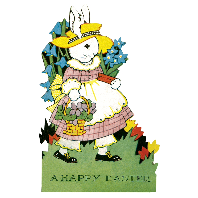 Laughing Elephant - Easter Rabbit - Holiday Sticker Box