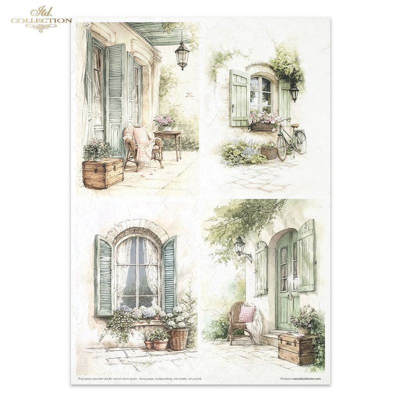 ITD Collection - Cottage in the Country Rice Paper Set