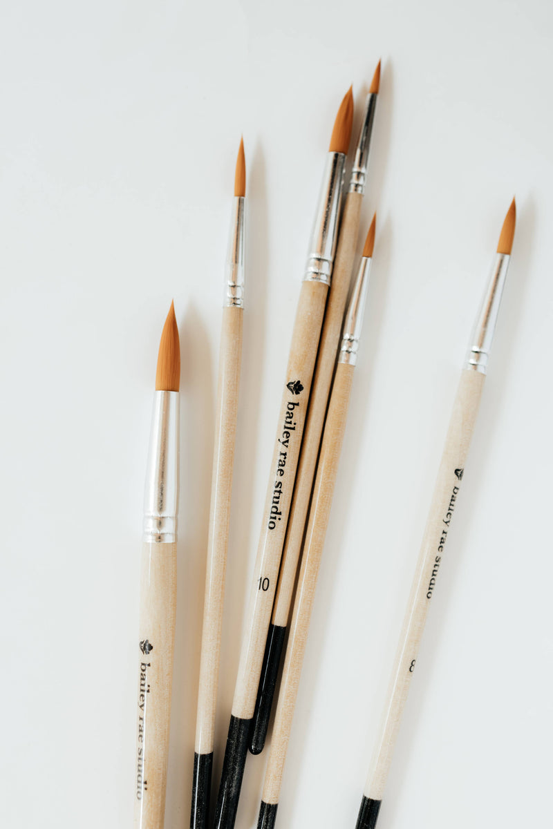 bailey rae studio - Round Tip Watercolor Brush Set