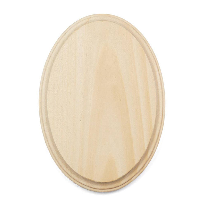 Root and Company - 7" x 5" x 3/4" Thick - Blank Unfinished Wood Oval Plaque