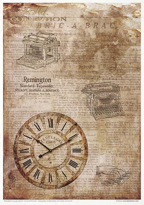 ITD Collection - Old Diary Ephemeral Moments - Rice Paper Set