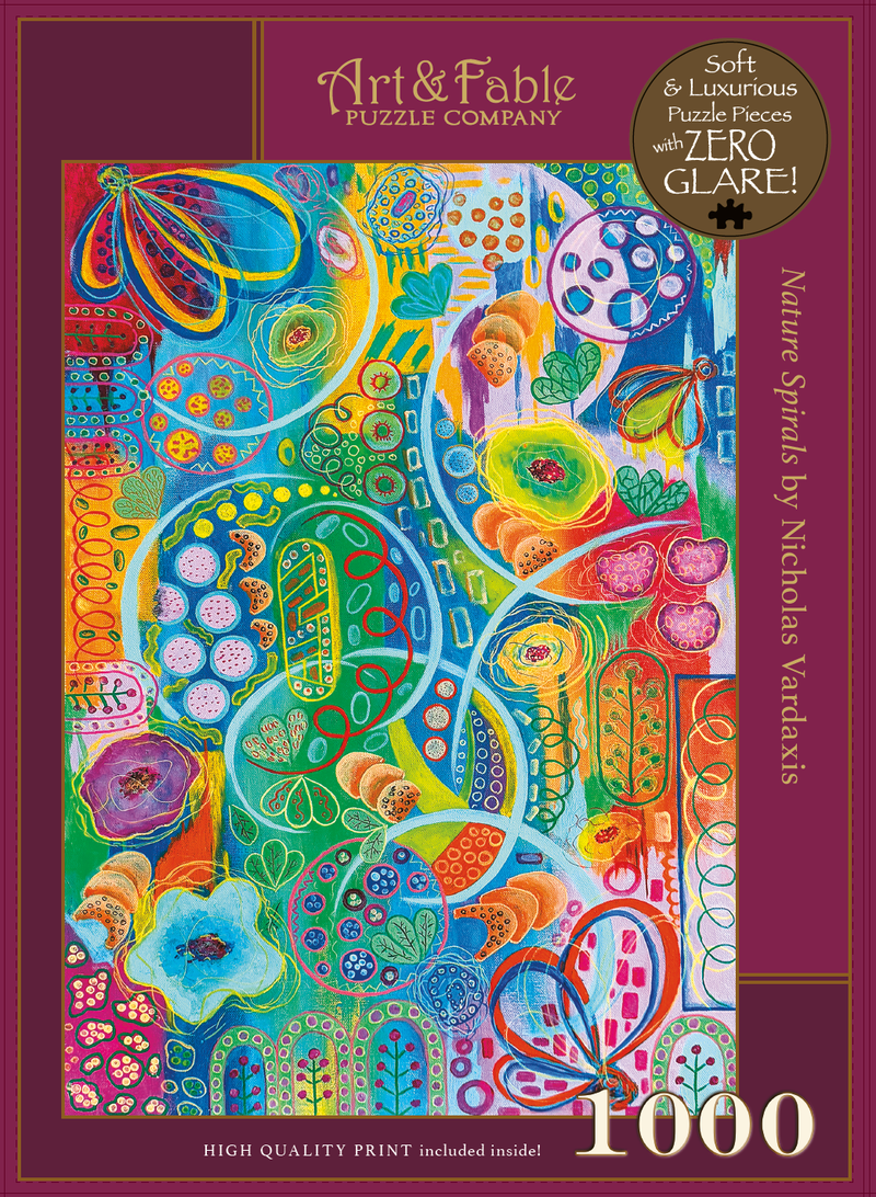 Art & Fable Puzzle Company - Nature Spirals - 1000pc Velvet-Touch Puzzle