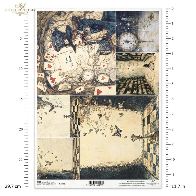 ITD Collection - Alice in Wonderland - Rice Paper - R2653