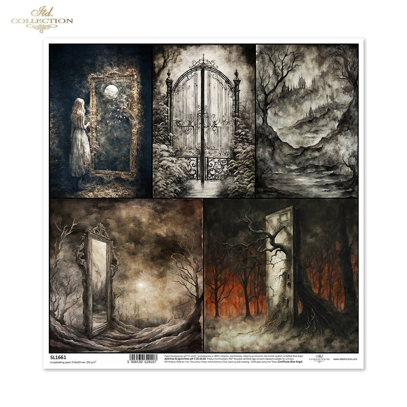 ITD Collection - Mysterious Gate Scrapbooking Single Sheet