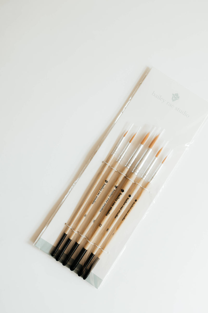 bailey rae studio - Round Tip Watercolor Brush Set