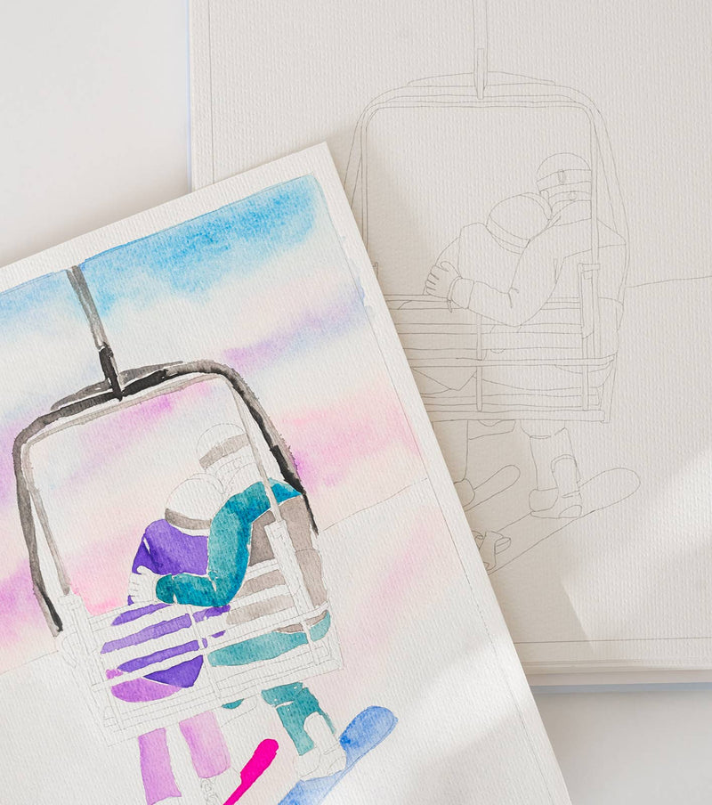 bailey rae studio - Landscape watercoloring book - outlines with video tutorials