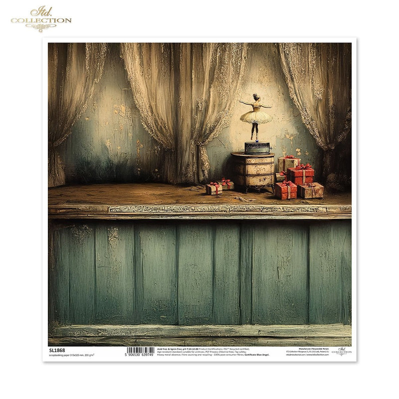 ITD Collection - Retro Toys - SL1868 Scrapbooking Single Sheet