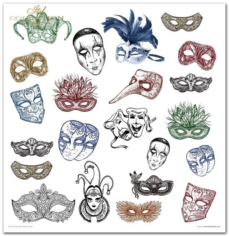 ITD Collection - Carnival - Pierrot in Love Scrapbooking Papers