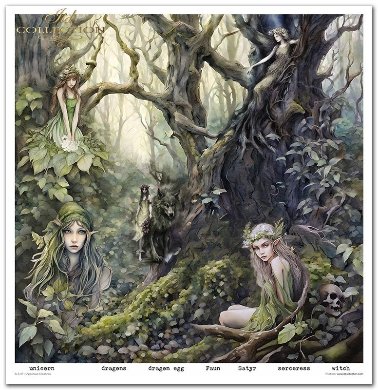 ITD Collection - Mysterious Creatures Scrapbooking Papers