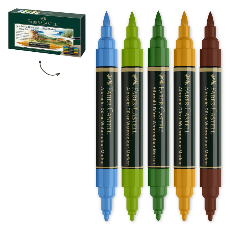 Faber-Castell - Albrecht Dürer Watercolor Markers - Plein Air - Wallet of 5