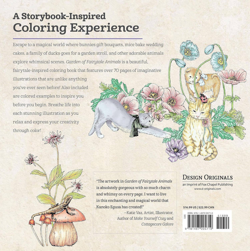 Kanoko Egusa - Garden Fairytale Animals - A Curious Collection of Creatures to Color