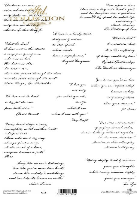 ITD Collection - Quotes Clear Film