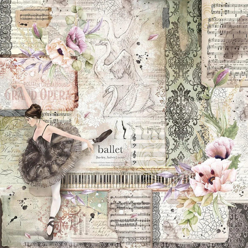 Ciao Bella Cygne Noir Paper Pad 12x12 12/Pkg - Root & Company