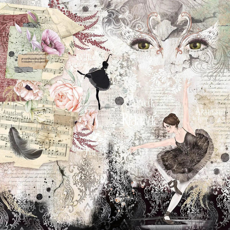 Ciao Bella Cygne Noir Paper Pad 12x12 12/Pkg - Root & Company