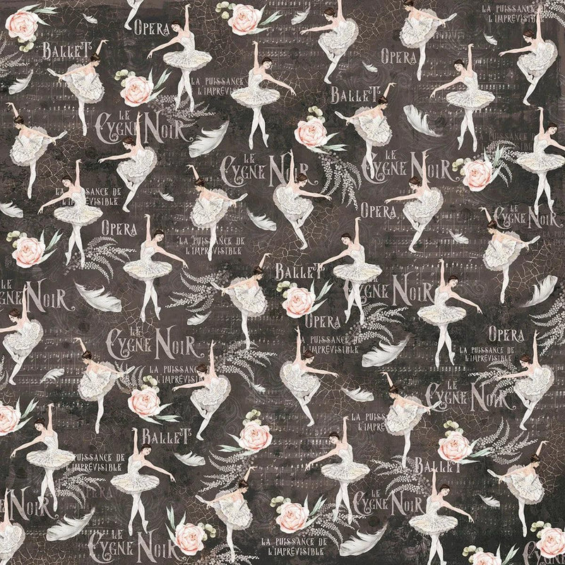 Ciao Bella Cygne Noir Paper Pad 12x12 12/Pkg - Root & Company