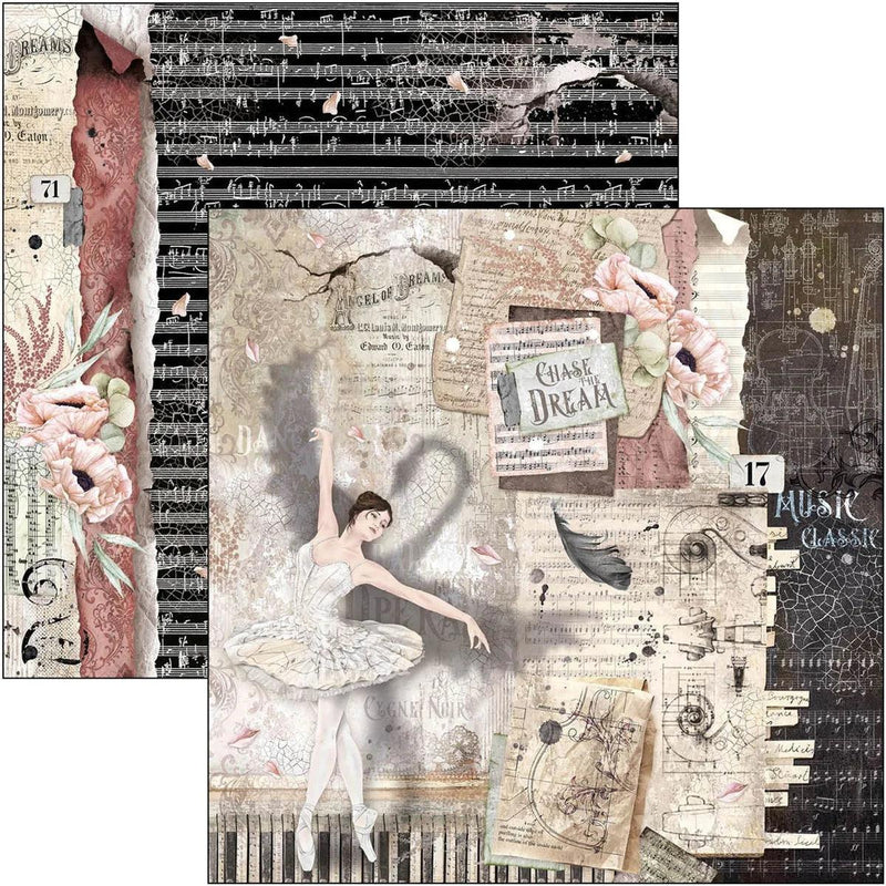 Ciao Bella Cygne Noir Paper Pad 12x12 12/Pkg - Root & Company