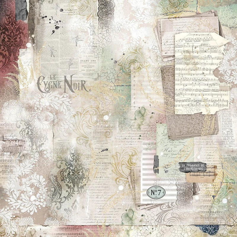 Ciao Bella Cygne Noir Paper Pad 12x12 12/Pkg - Root & Company