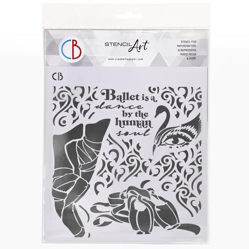 Ciao Bella Texture Stencil 8x8 Dance By The Human Soul - Root & Company