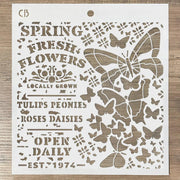 Ciao Bella Texture Stencil 8x8 Spring Fresh Flowers - Root & Company