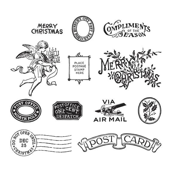 Compliments Of The Season Clear Stamps From The Christmas Flea Market Finds Collection By Cathe Holden - Root & Company