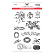 Compliments Of The Season Clear Stamps From The Christmas Flea Market Finds Collection By Cathe Holden - Root & Company