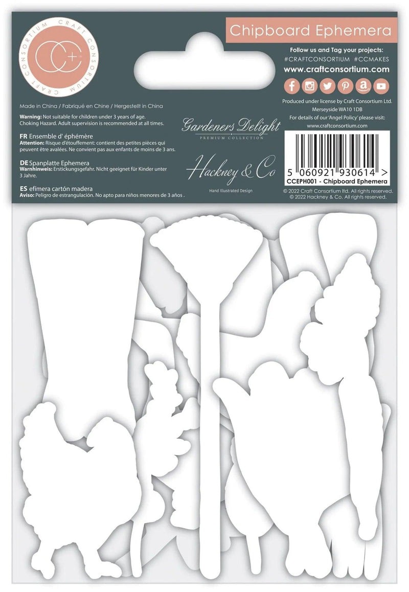 Craft Consortium Gardeners Delight - Chipboard Ephemera - Root & Company
