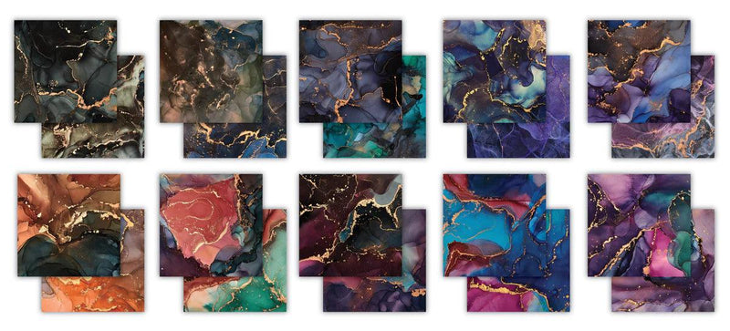 Craft Consortium - Ink Drops - Midnight - 12x12 - Root & Company