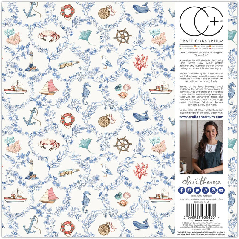 Craft Consortium Ocean Tale - 12x12 Paper Pad - Root & Company