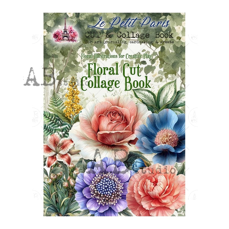 ABstudio - Le Petit Paris - Cut & Collage Book - Floral Cut & Collage Book