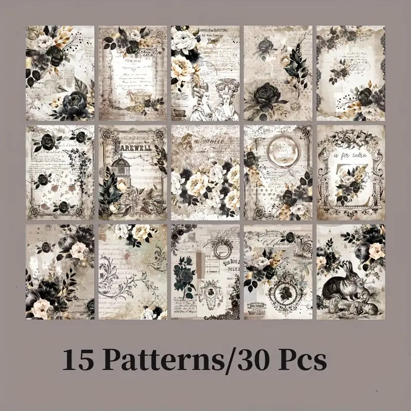 Retro European Court Flower Paper Pack