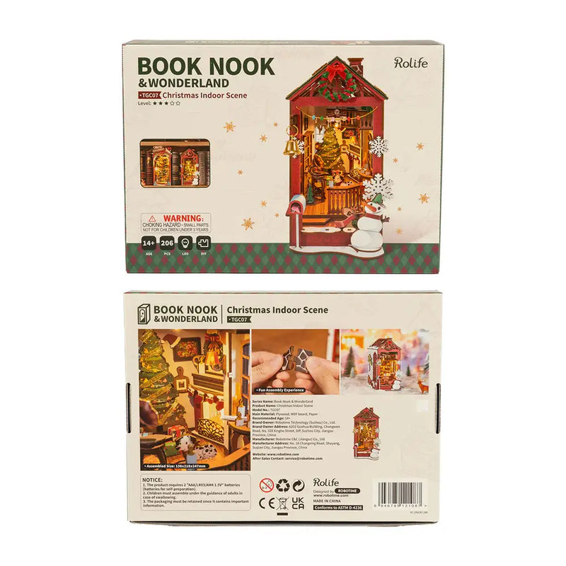 Robotime - Christmas Indoor Scene DIY Book Nook 3D Puzzle