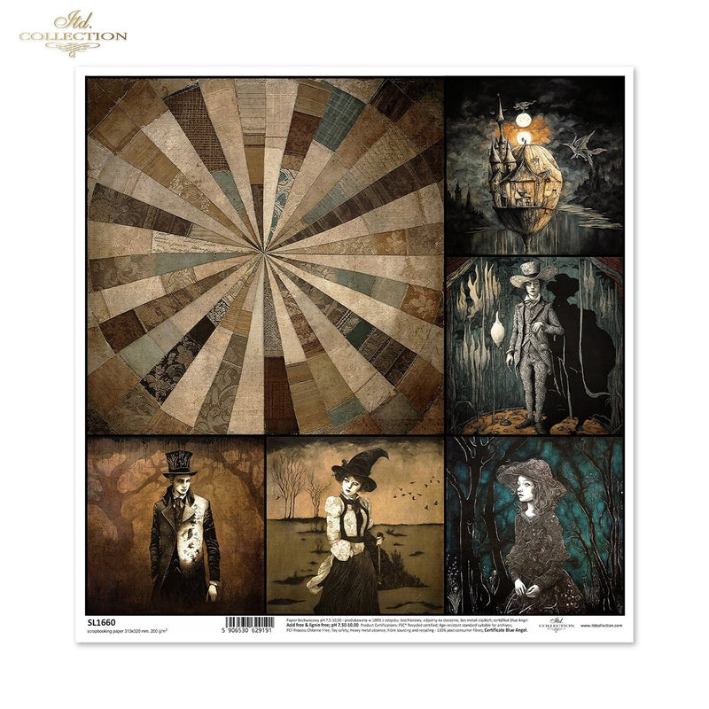 ITD Collection - Mysterious Characters Scrapbooking Single Sheet