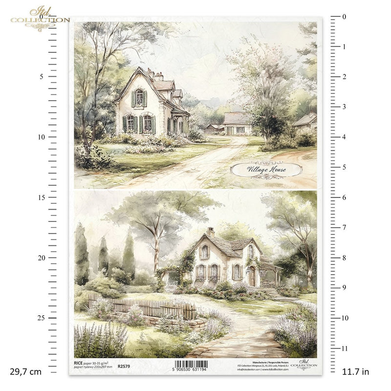 ITD Collection - Cottage in the Country - Rice Paper - R2579