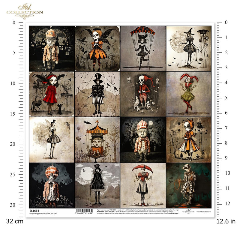 ITD Collection - SL1654 Scrapbooking Single Sheet