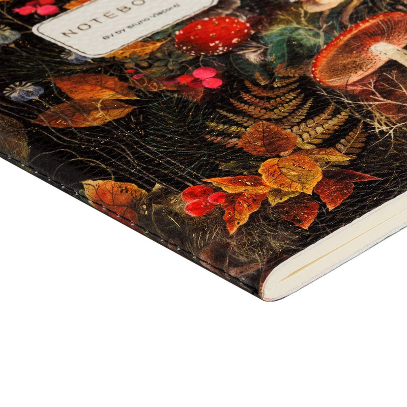 BV by Bruno Visconti - Vegan Leather A5 Notebook -Forest Mushrooms