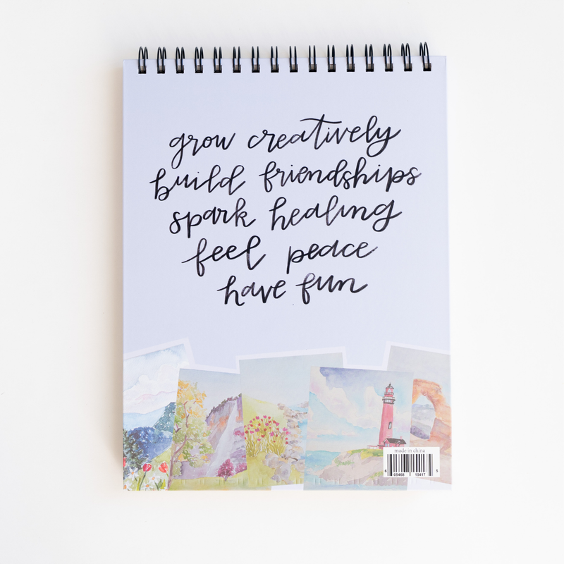 bailey rae studio - Landscape watercoloring book - outlines with video tutorials