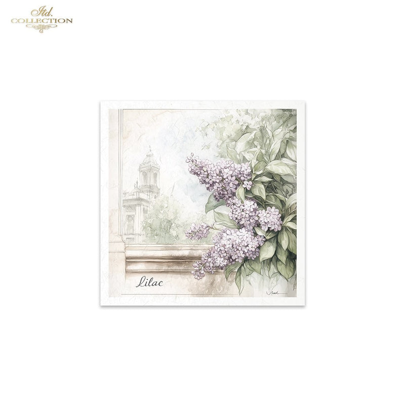 ITD Collection - Rice Paper Set Mini - Floral Shabby Chic - RSM173