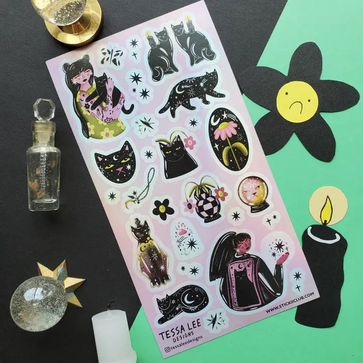 STICKII - Mystical Cats Sticker Sheet