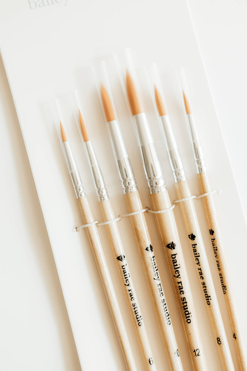 bailey rae studio - Round Tip Watercolor Brush Set