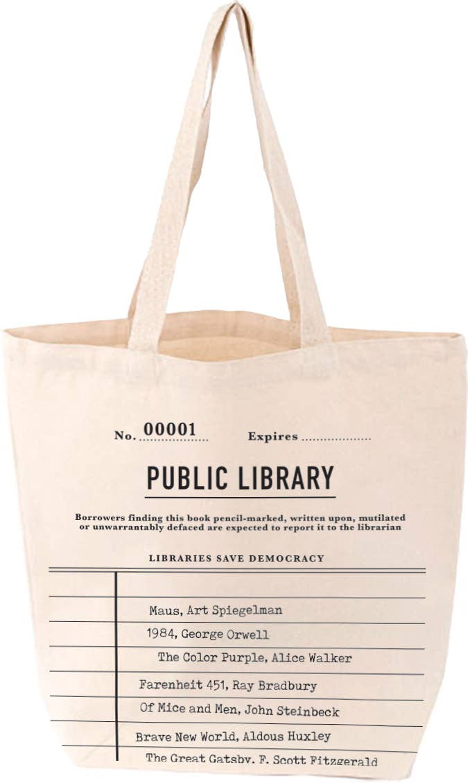 Gibbs Smith - Libraries Save Democracy Tote Bag