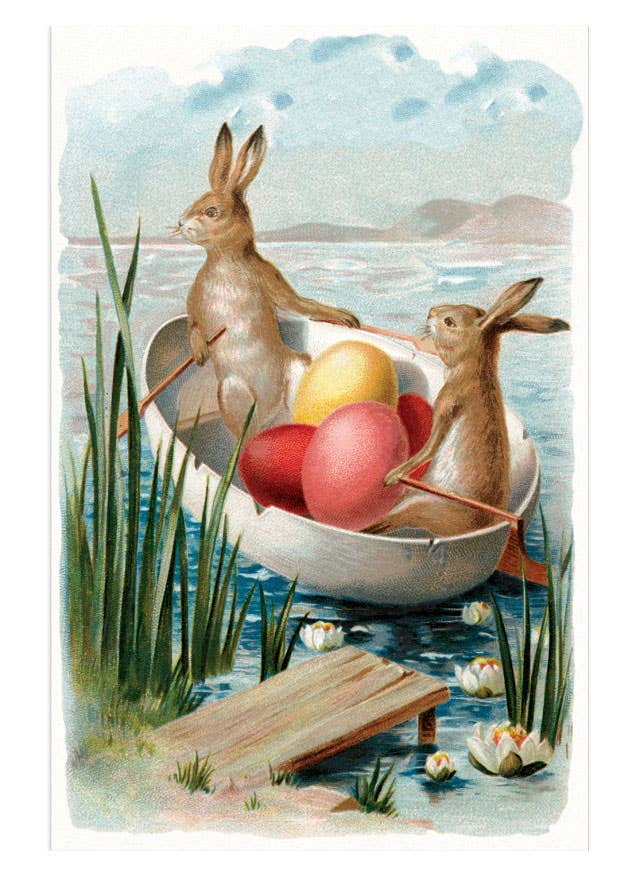 Laughing Elephant - Joyful Easter Postcard Box - 36 Unique Vintage Postcards