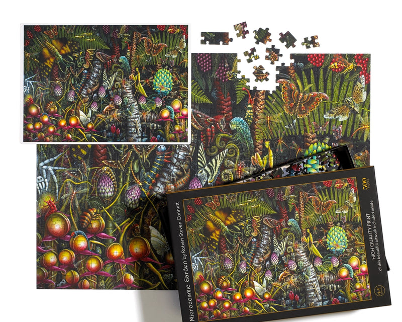 Art & Fable Puzzle Company - Microcosmic Garden 500-pc Velvet-Touch Jigsaw Puzzle