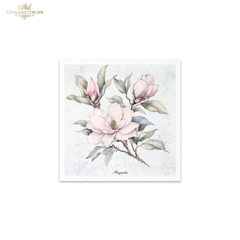 ITD Collection - Rice Paper Set Mini - Floral Shabby Chic - RSM176