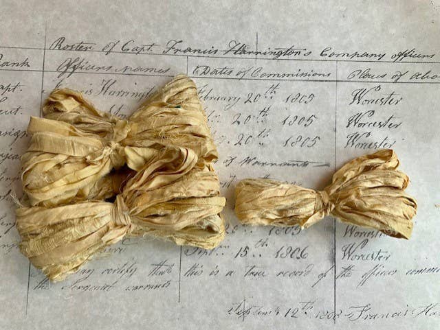 RiverHaus - Torn Silk Sari Ribbon - Honey