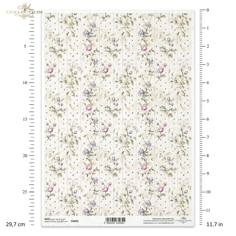 ITD Collection - Floral Shabby Chic - Rice Paper - R2602