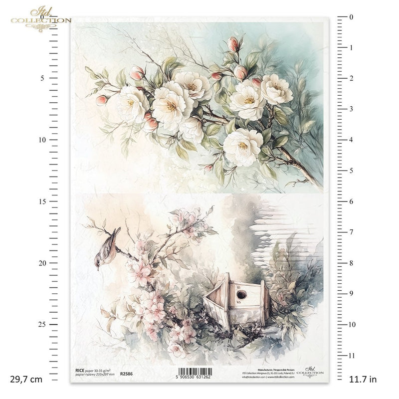 ITD Collection - Cottage in the Country - Rice Paper - R2586