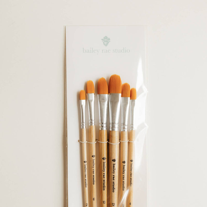 bailey rae studio - Filbert Watercolor Brush Set